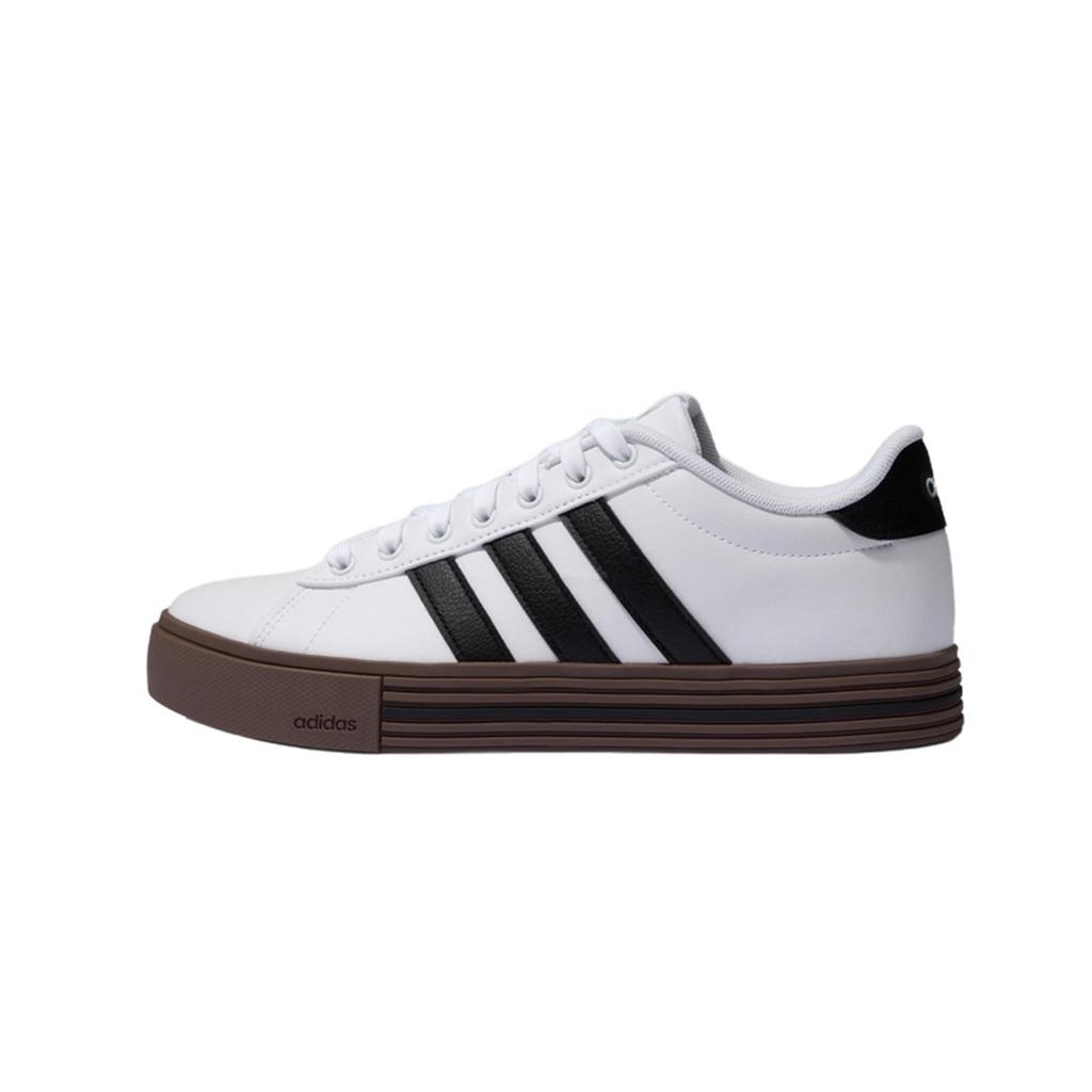 Adidas Daily 4.0 Synthetic Leather Abrasion Resistant Slip Resistant Low top Skateboard Shoes Unisex White JR0077(Team1801-)