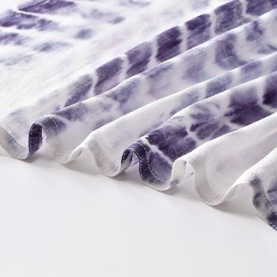 Hot-selling Wide-brimmed Cotton Tie-dye Long Towel Tie-dye Gradual Change Scarf Fashion Temperament Shawl Women