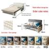 Compact Foldable Fabric Sofa Bed for Small Apartments - Comfortable and Space-Saving