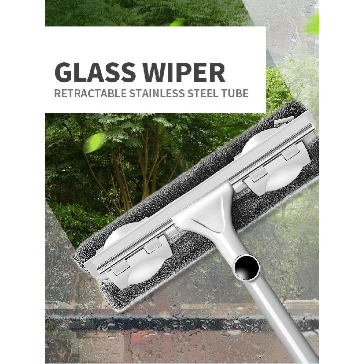 Glass Cleaning Mop Telescopic Rod Window Cleaning Tools Windows Wiper Long Handle Washing Window Brush Cleaner Products For Home