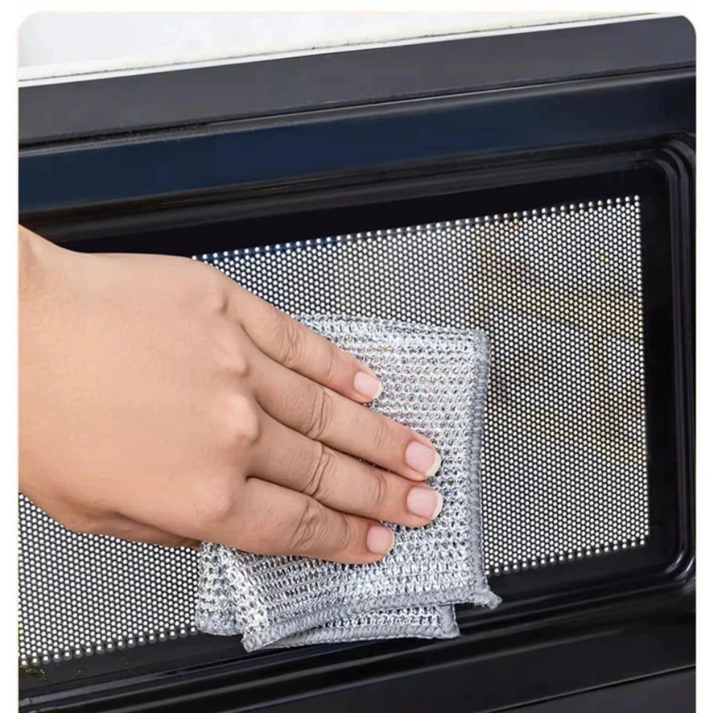 20CM Magic Cleaning Cloth Thickened Double -sided Metal Steel Wire Rags Kitchen Pot Dish Pan Washdishing Cloths Towel Clean Tool