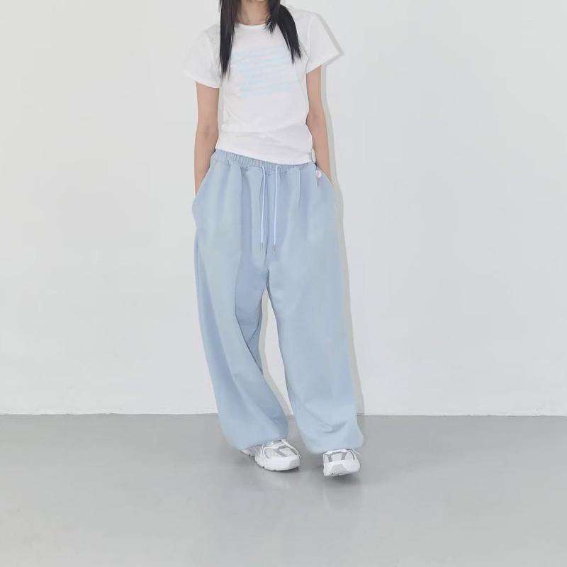 Trendige Damen-Sweatpants mit weitem Bein, Elastischer Bund mit Kordelzug, Entspannte Hose, Lässige Streetwear-Hose für den täglichen Gebrauch & zum Entspannen
