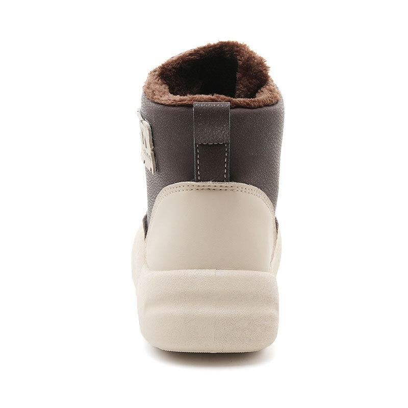 G3509 winter platform women's shoes color matching high-top warm and velvet heightening simple student cotton shoes versatile
