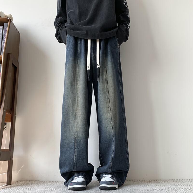 Men's American Retro Loose Straight-Leg Jeans