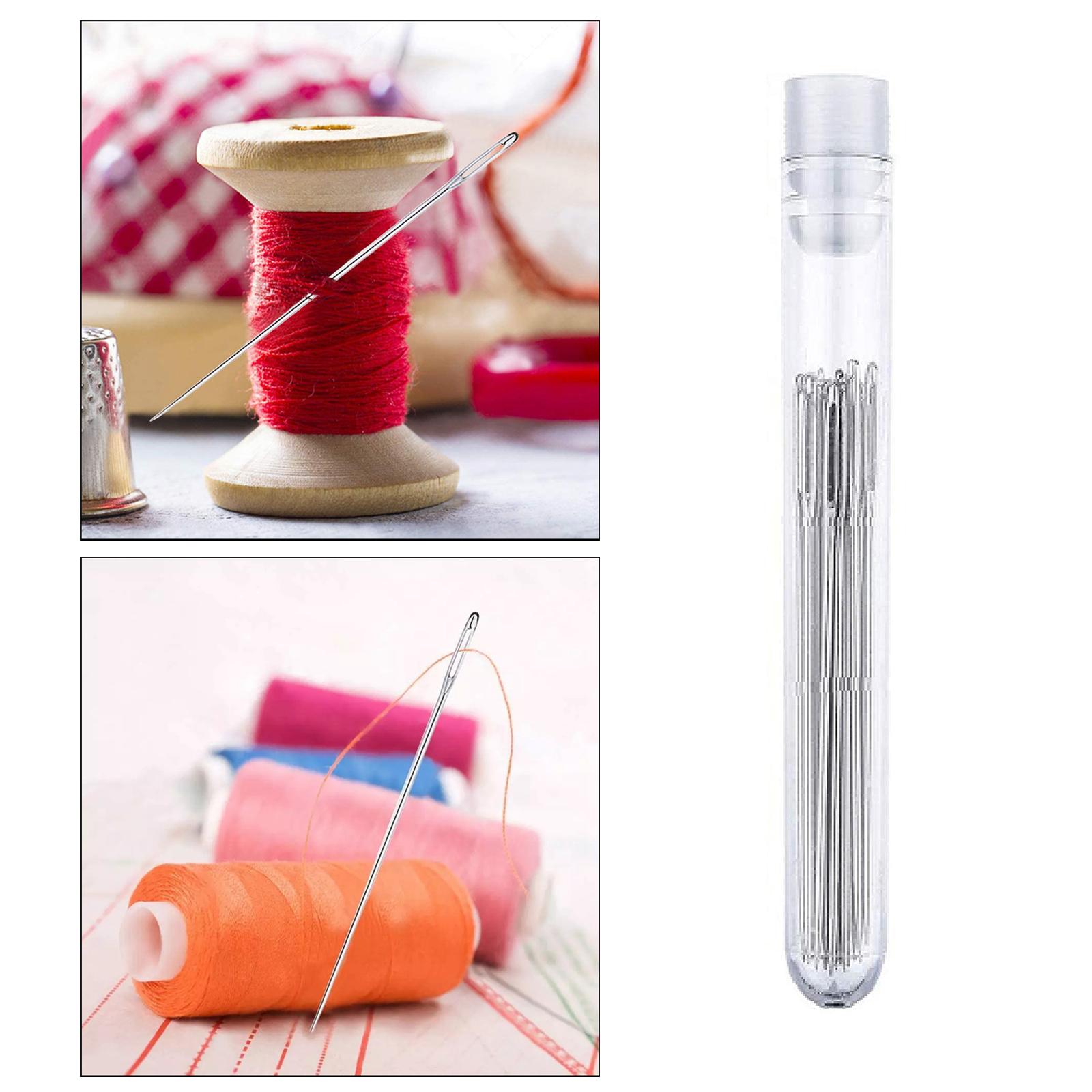 25Pcs Big Eye Long Sewing Hand Sewing Knitting Tools 1.6    to серебряный