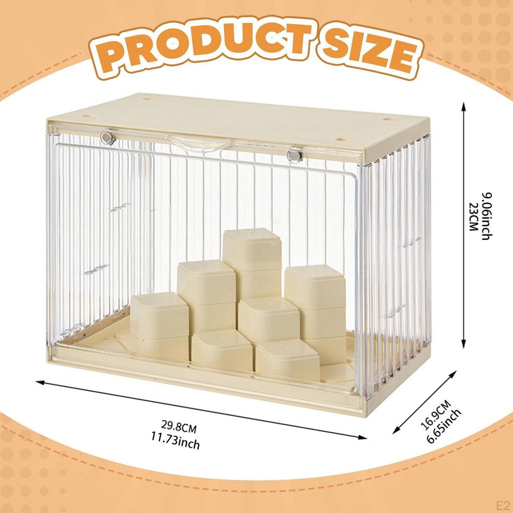 Figure Display Case Stand Stackable Desktop Storage Bin Showcase for Action Figures