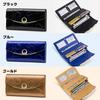 FUPUTWO Women's Large Capacity Enamel Long Wallet with Tri-Fold Card Case (Gold)