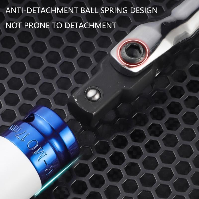 Profession 180 Degree Rotating Socket Wrench Spanner With Steel Ball Locking Suitable For Automotive Repair Tight Space