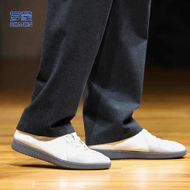 Men's Wool-Blend Loose Wide-Leg Casual Pants