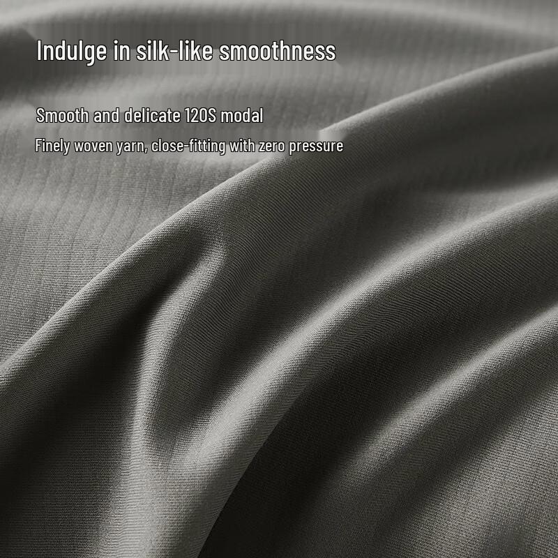 Lonsa Men's 120-Count Modal Seamless Boxer Briefs with Antibacterial Crotch