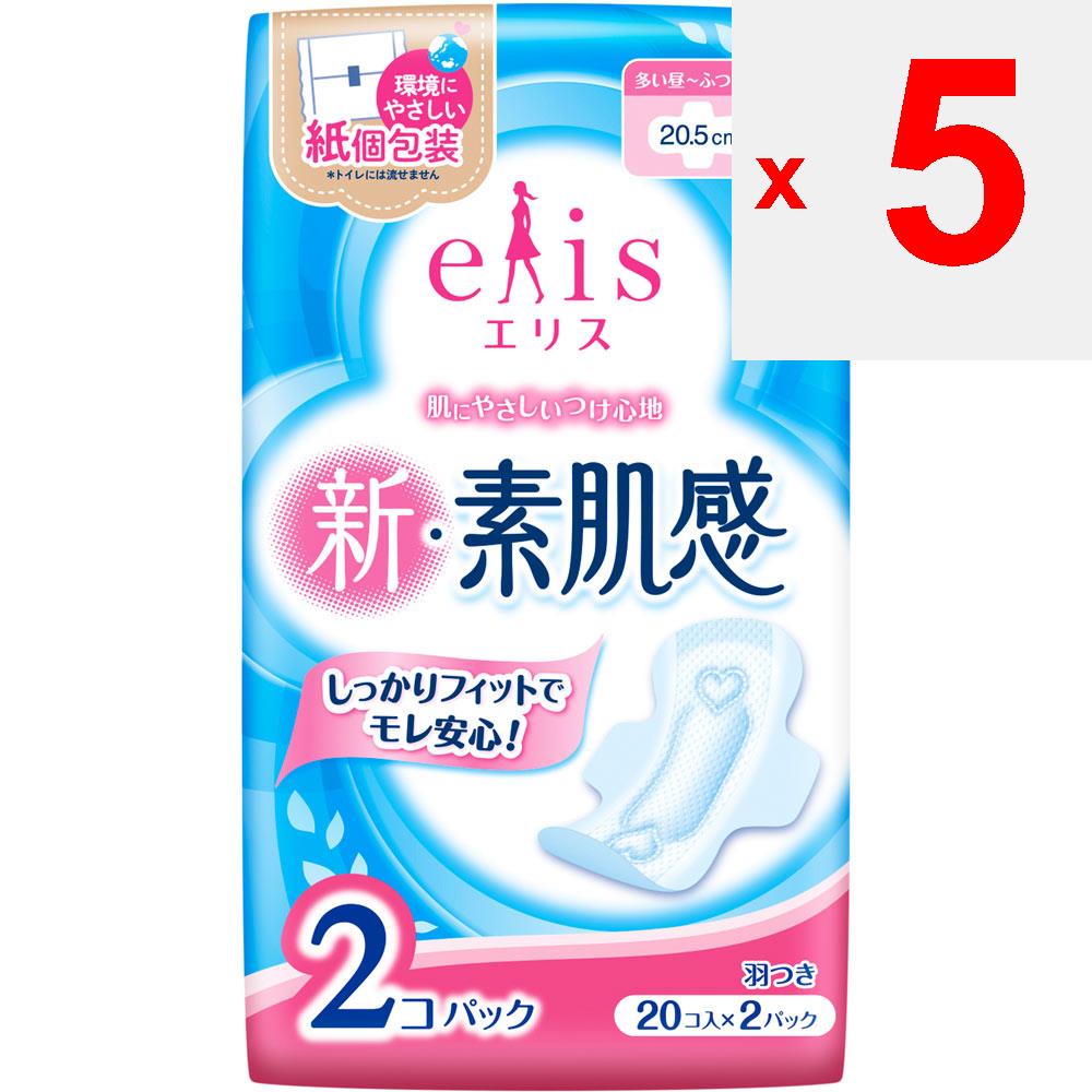 Daio Paper Elise Shin-Sohada-Kan (for Normal To Heavy Daytime Use) 20 Sheets X 2P with Wings (Quasi-drug) New Skin Feeling Napkin General Purpose New