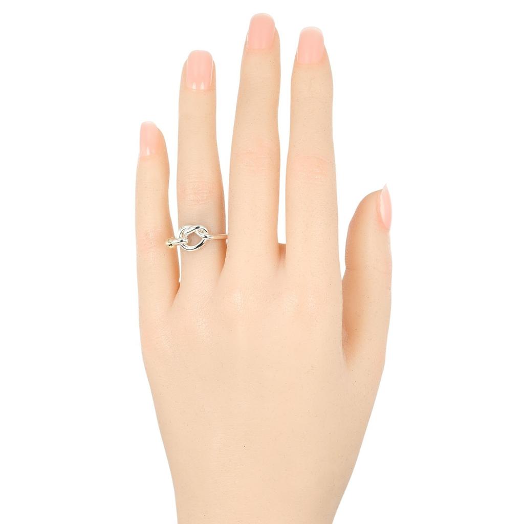 TIFFANY&Co. Love Knot Ring Silver925/K18 Yellow Gold #5.4(US Size) 3g Women Used