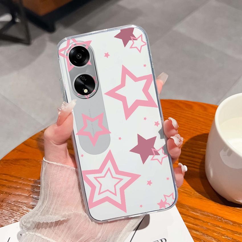 For Oppo A1 A11 A12 A15 A17K Luxury Transparent Lens Protection Cases Mysterious Whale Pattern Shockproof Protective Back Cover Shell For Oppo Housing