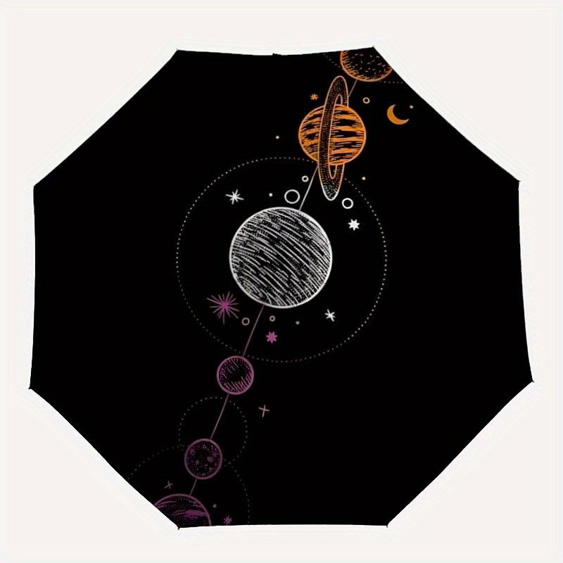 

1pc Cosmic Planets Automatic Opening/closing Umbrella with Auto Open/Close, Windproof, Foldable Sunshade yy250811119