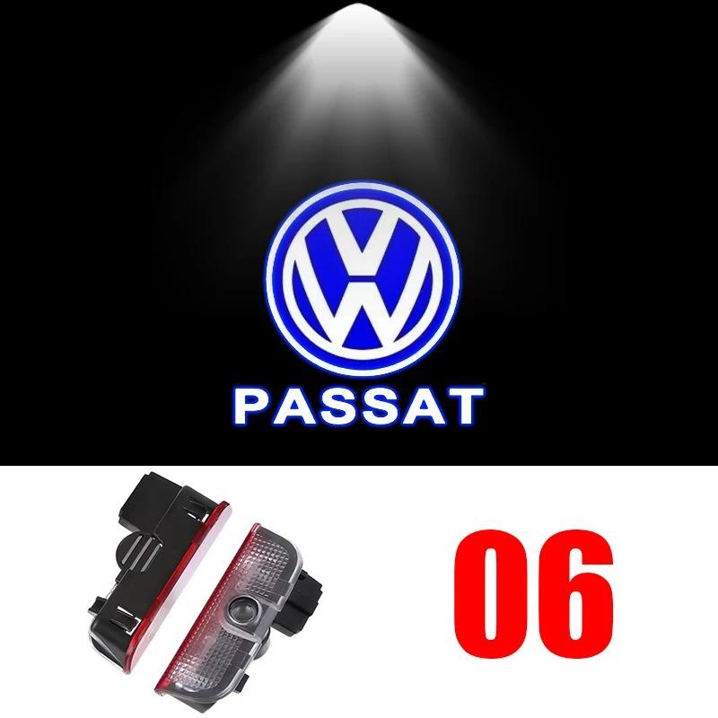 2 For VW Touareg GTI MK6 Golf 5 6 7 Passat B6 B7 B8 B9 Jetta MK7 R LED Car Door Projector Welcome Ghost Shadow Light Accessories Zw4