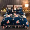 4pcs Bedding Set Fine Velvet Duvet Cover King Queen Size Thicken Quick Warm Coral Fleece Quilt Cover Bed Sheet Pillowcase