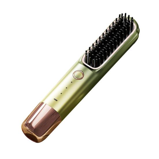 Wireless Straight Hair Comb Anti-Scalding Design 3-Speed Temperature LED Display USB Charging Hair Straightener