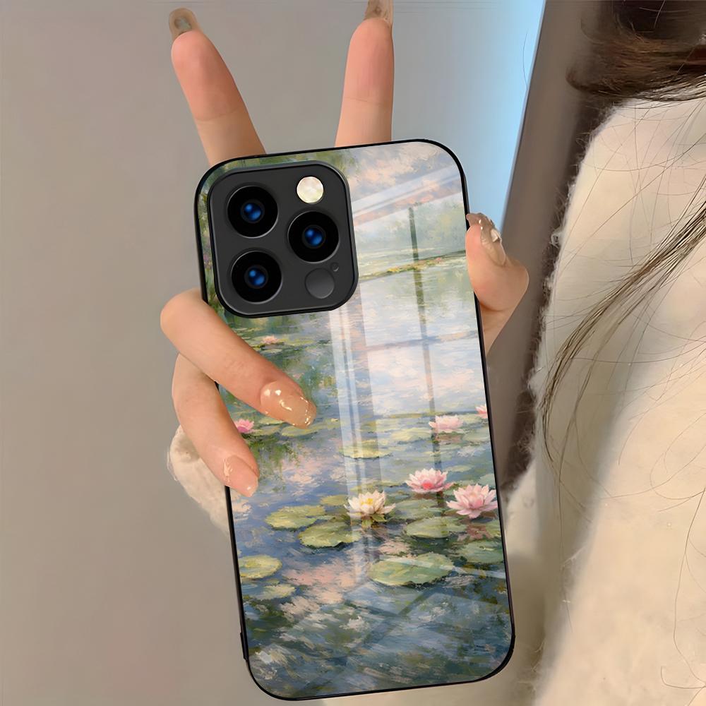 Claude M-Monet Artwork Phone Case For IPhone 17 Pro Max 16 15 14 Pro Max 13 11 Plus Glass Cover