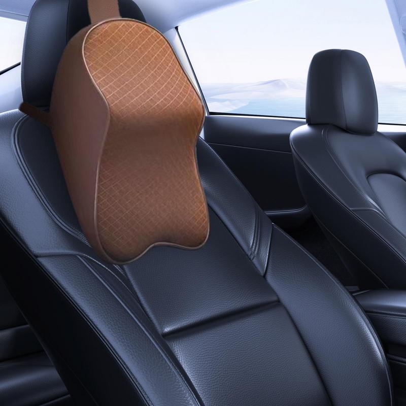 Super Comfy Car Headrest Pillow Flexible Car Neck Cushion Soft Lumbar Support Cushion Flexible Foam Breathable Adjustable Strap