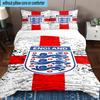 3pcs England Football Crest Printed Bedding Set Duvet Cover Closure Includes 1 Duvet Cover & 2 Pillowcases Bedding Sets Home Decor Gifts