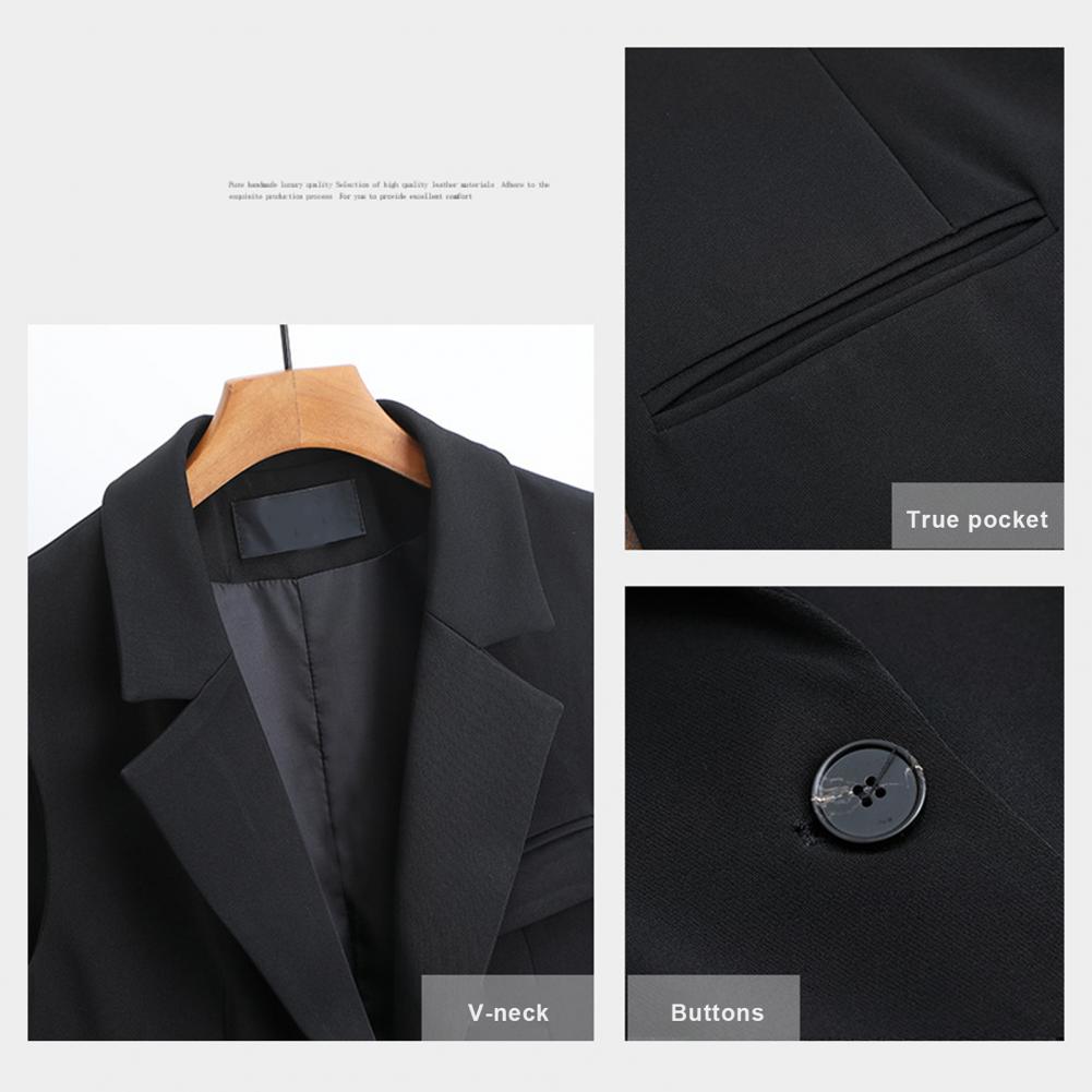 Single-breasted Waistcoat Elegant Women's Sleeveless Vest with Double Buttons Deep V Neck Western Style Cardigan Suit Coat