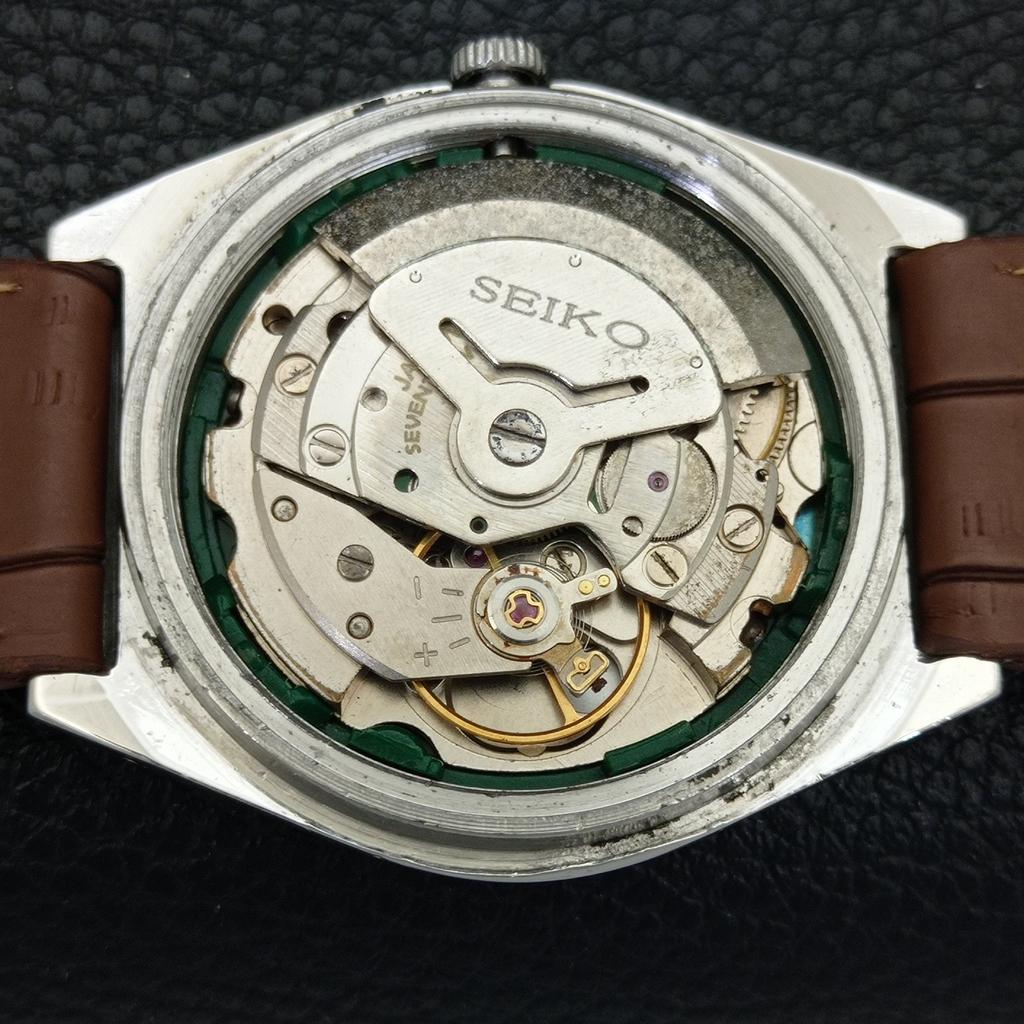 JAPAN VINTAGE SEIKO 5 AUTOMATIC 6309A MENS GOLDEN COLOR DIAL WATCH A701638-5 R206c-a701638