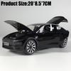 1:24 Model Y Facelift Off Road SUV Alloy Metal Diecast Model Car Sound & Light Pull Back Children Toy Collectibles Birthday Gift