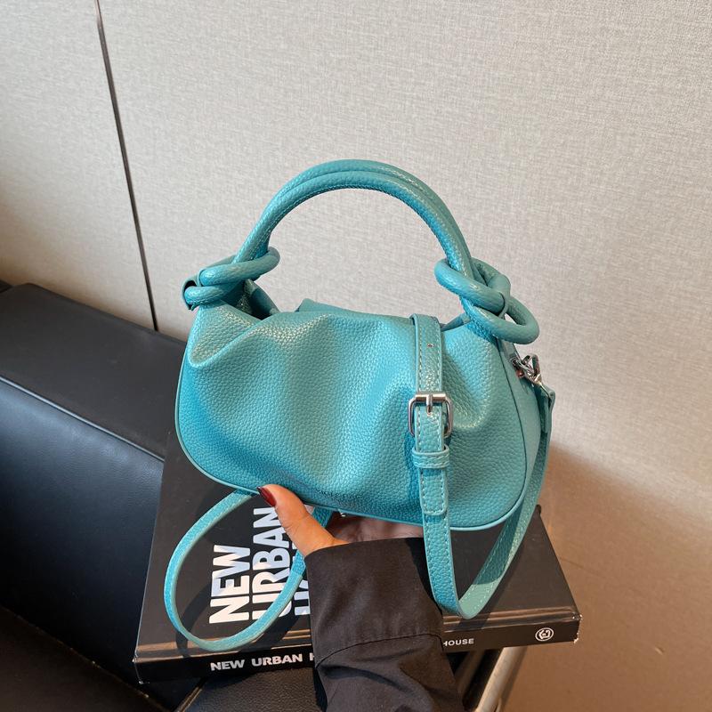 High-end niche bag women's summer new fashion messenger bag casual portable pleated bag