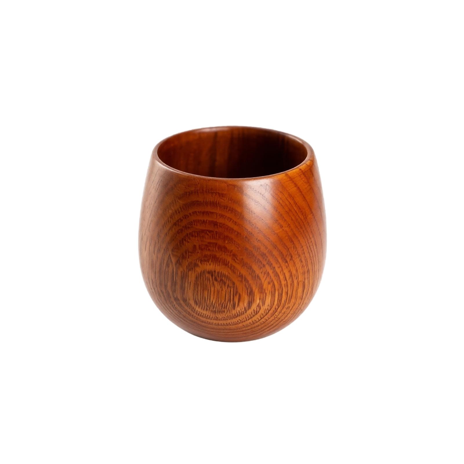 Natural Wood Glasses, Charred Jujube Wood Tumbler, Large Cup for, Coffee and Tea One Size