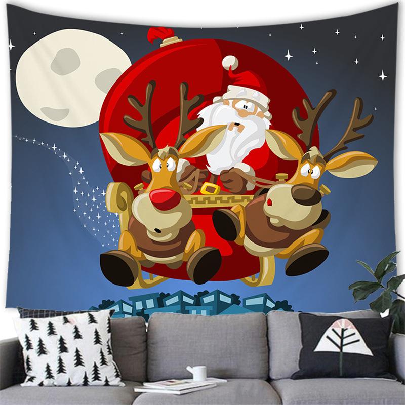 Merry Christmas Cartoon Snowman Cross-border Supply Tapestry Wall Hanging Blanket