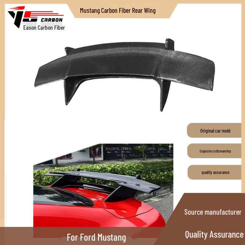 

2014-2020 Mustang Carbon Fiber Rear Spoiler Wind Deflector Yes чёрный