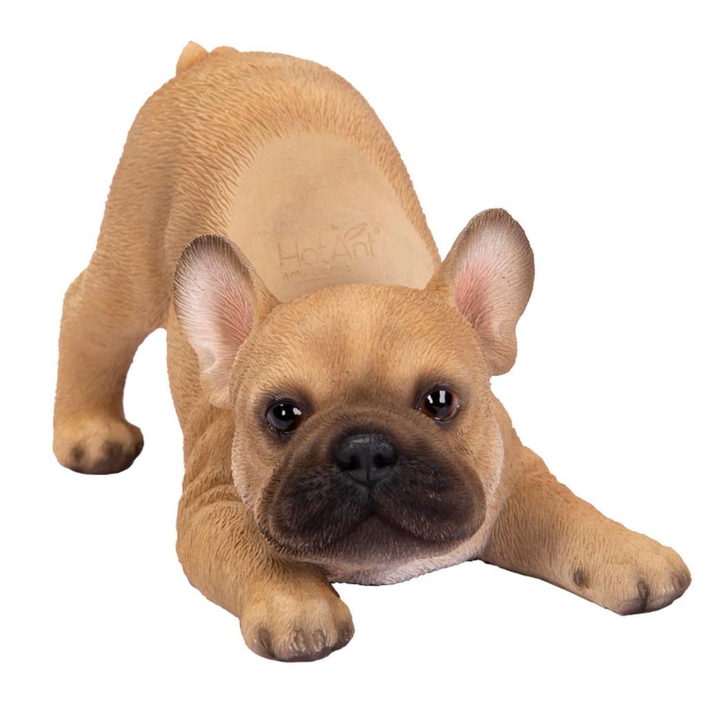 Ubia Folding French Bulldog Smartphone Stand, 10.5 x 6.5 x 6.5 cm, Doll Figurine, Animal Ornament, Garden Decor, Realistic, Cute Dog, H22358