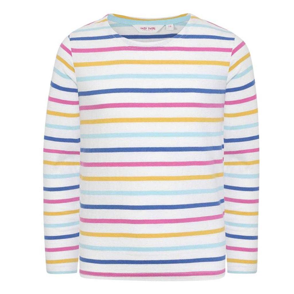 Lazy Jacks Girls Striped Breton Long-Sleeved T-Shirt