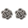 A Black Rose Diamond Inlaid Retro Earrings Fashion Black Rose Earrings Personality Wedding Anniversary Birthday Jewelry Gifts For Women Girls