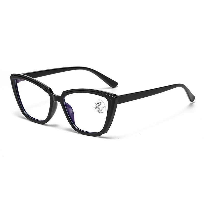 Retro Cat Eye Anti-Blue Glasses Popular Flat Glasses Trendy Personalized Glasses Frame Plain Mirror