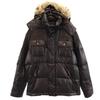 PS Paul Smith Long Sleeve Down Jacket L Brown Raccoon Fur Hood Men's Used