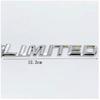 3D Limited Logo Embleem Decal Auto Spatbord Zijkant Achterklep Badge Sticker