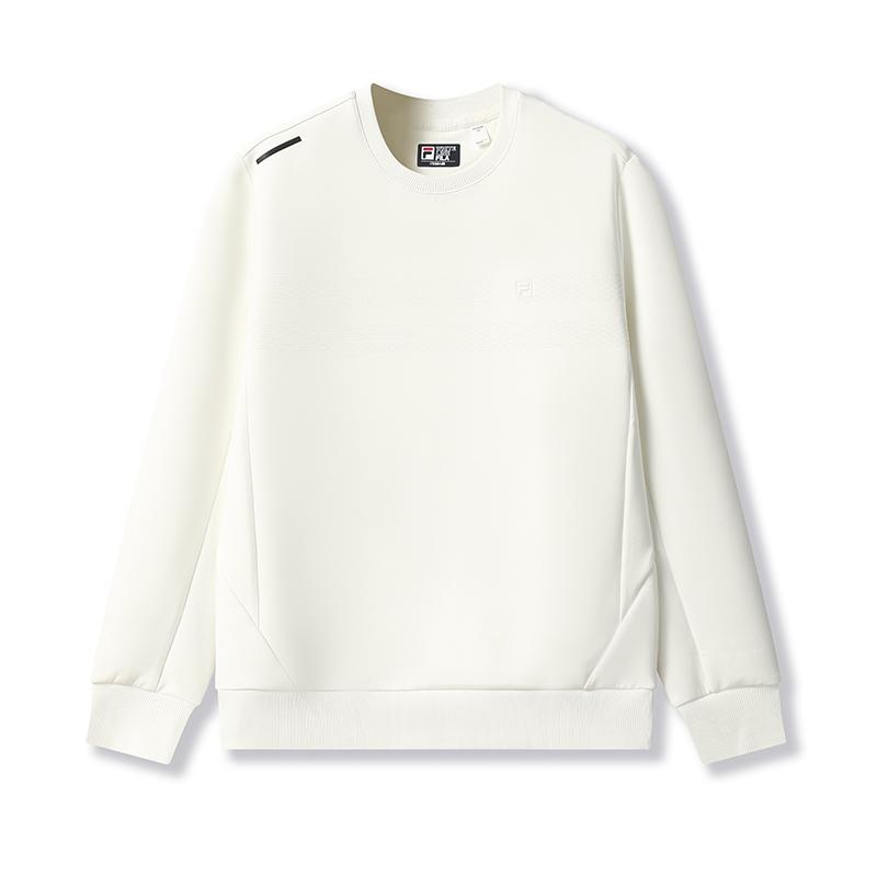 

FILA White Fashion Simple Versatile Casual Business Classic Comfortable Knit Crewneck Sweatshirt Men sweatshirt F11M543205FWT XL