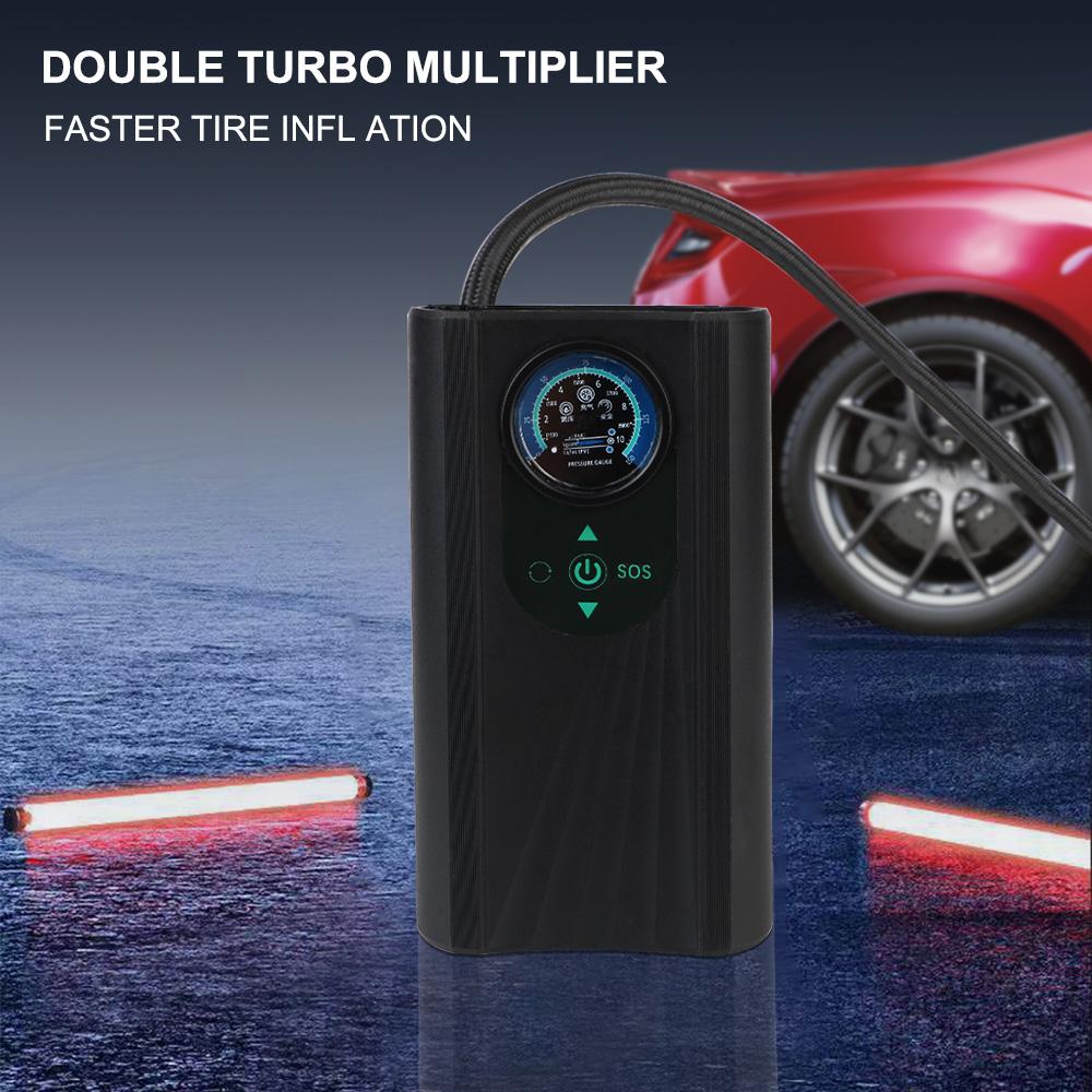 Quick Inflating 12V High Precision Motorcycle Tyre Inflator Handheld Air Pump for Motorbike Auto Bicycle Electric Air Compressor
