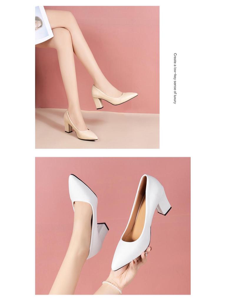 Zwarte Suède Blokhak Puntneus Carrière Schoenen voor Dames - Maten 41, 42 Beschikbaar