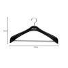 Shinko Hanger Slacks Hanger with Non-Slip Stop Bar, 47cm Wide, "Reverse" Jacket Stop 47, Black, Swivel Hook, Made In Japan, 1 Hanger