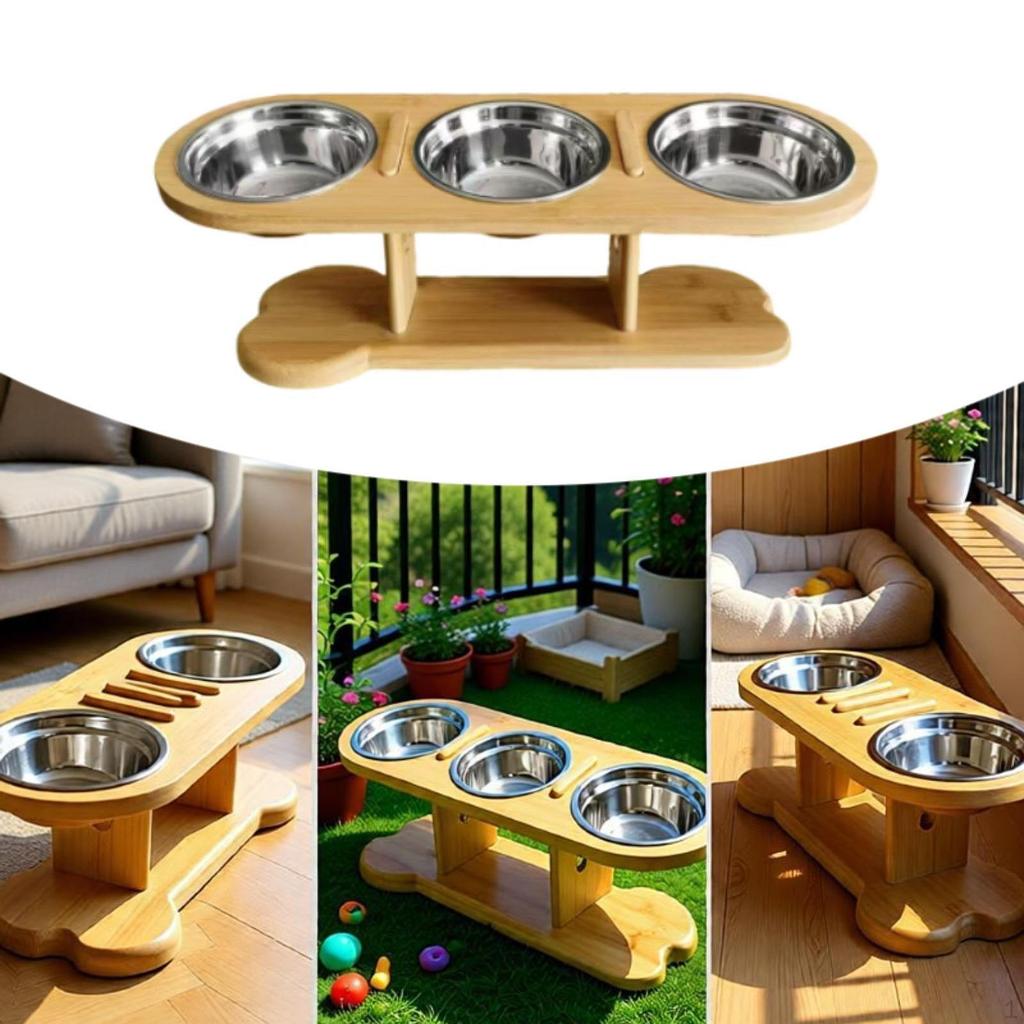 Elevated Cat Bowls Dishes Portable for Small Cats and Puppy Food Water,Raised