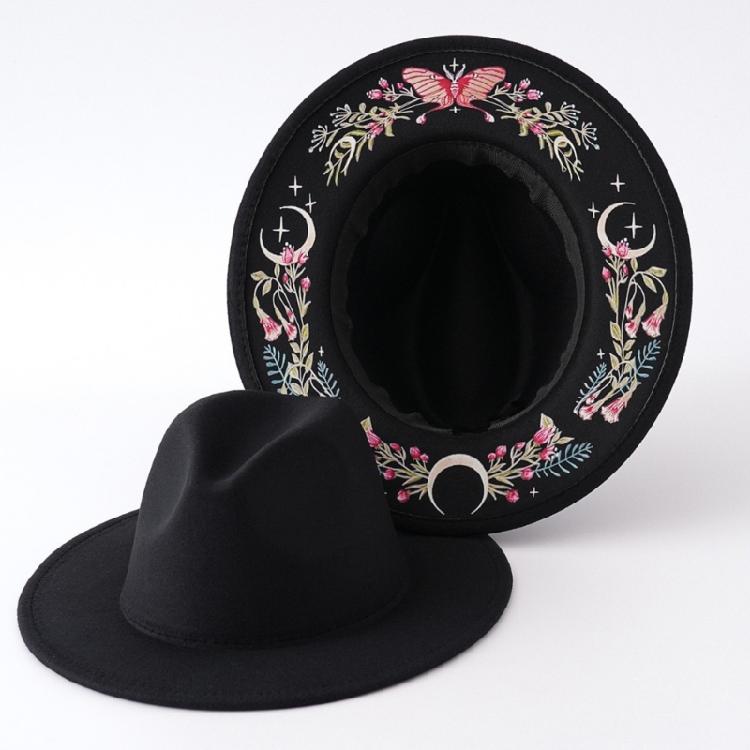 Elegant Round Top Bucket Hat With Bohemian Print And Wide Brims Music Festival Hat Fashion Acessory For Photo Props