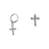 Punk Asymmetric Cross Earrings Single Ear Exaggerated Style Fashion Personality 100% Match Trend Women's Dainty Daily Versatile Earrings