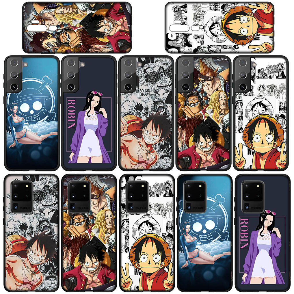 For Samsung Galaxy S25 S24 S23 S22 Ultra FE Plus A37 A57 A56 A55 A06 A16 A15 A36 A26 A35 A05 A25 A54 A34 Phone Case Comics Nico Robin One Piece Luffy