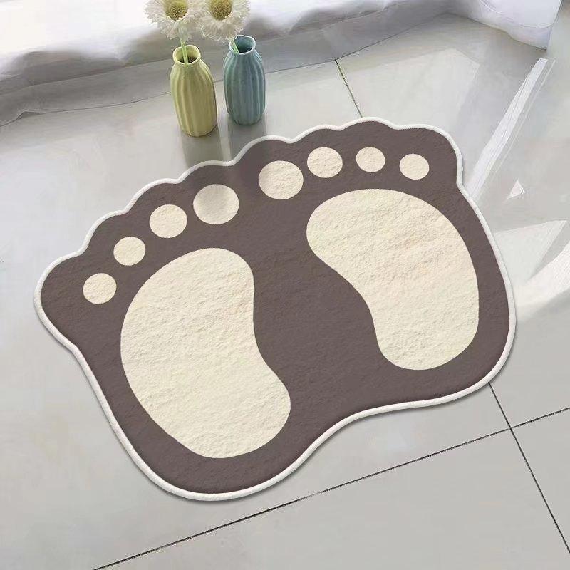 Entzückende Kleine Füße Badematte Isoliert, Warm, Rutschfest Badezimmer, Toilette, Schlafzimmereingang, Bettvorleger Heimdekor