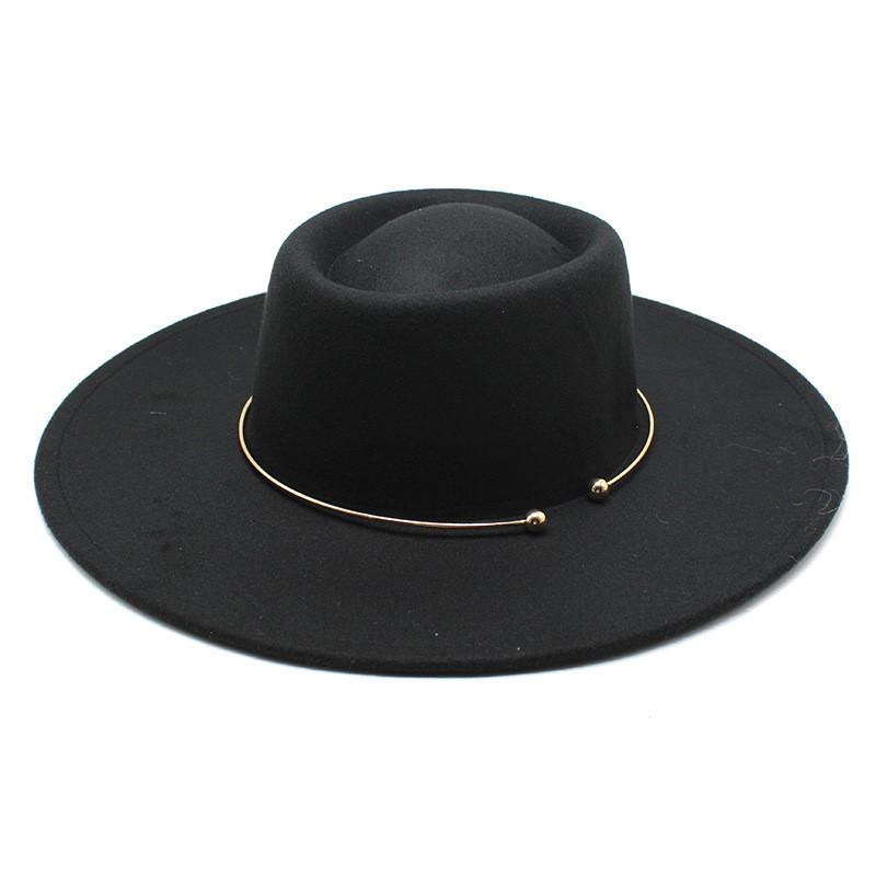 Wool Felt Classic Bowler Hat With Wide Brim For Outdoor Casual Wear