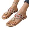 Flat-bottomed Beach Sandals Women's Simple and Light Casual Buckle-toe Sandals
