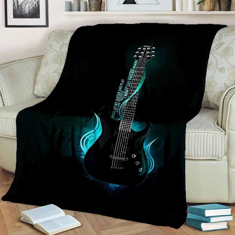 HD Classical Guitar Electric Guitar Blanket,Soft Throw Blanket for Home Bedroom Bed Sofa Picnic Travel Office Cover Blanket Kids