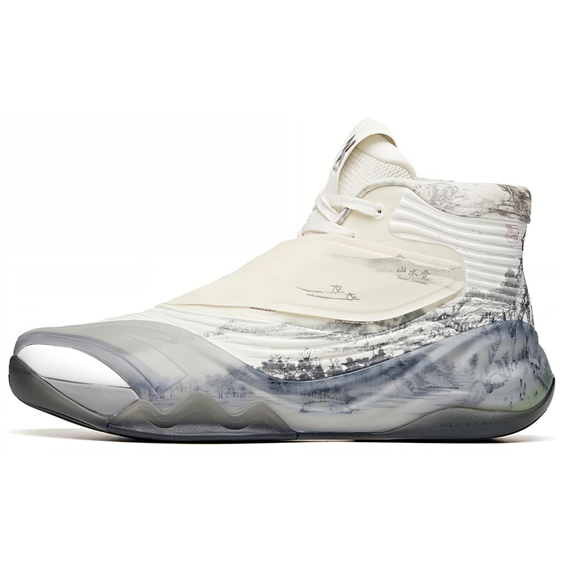 

ANTA KT6 Basketball Shoes Men High Top White/Black 44.5